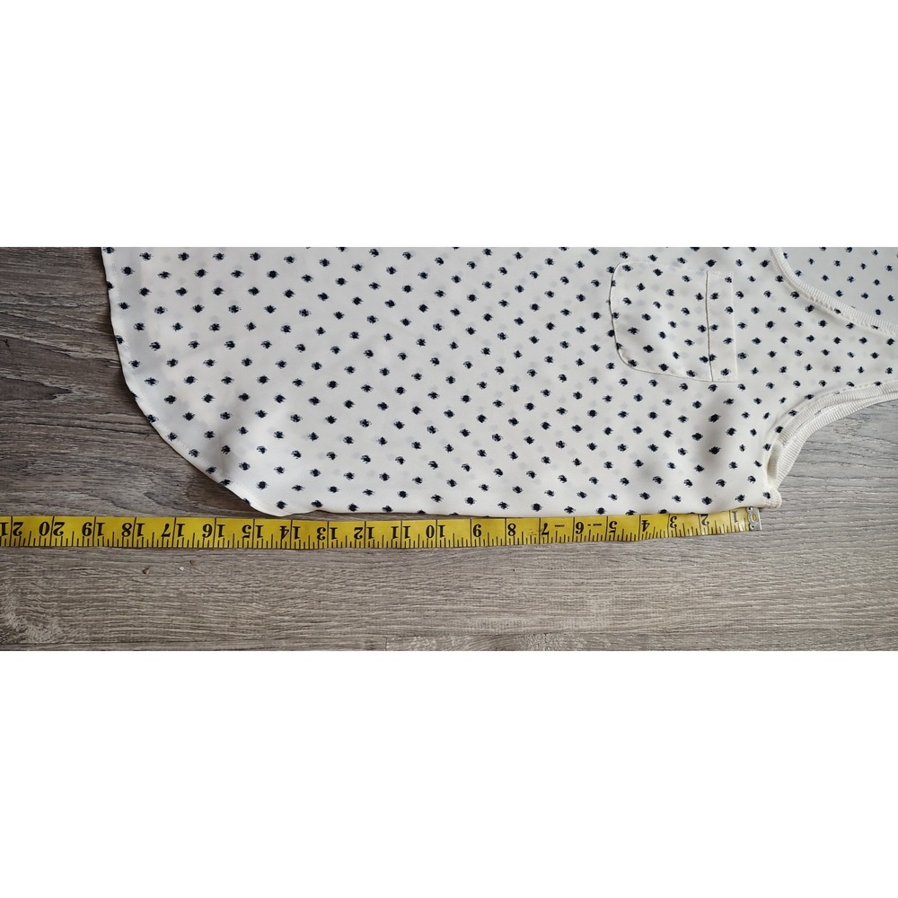 Ann Taylor LOFT Womens Medium Sleeveless Blouse Tank‎ Top All Over Polka Dot - Picture 5 of 8